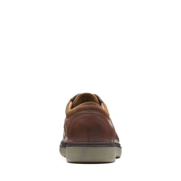 Clarks Mens Un Geo Lace Wide Fit Shoes Dark Brown | CA-4069382